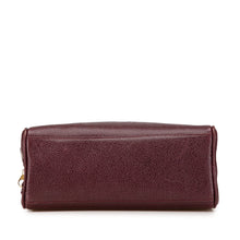 Chanel | Pre-Owned CC Caviar Pouch | Red/Burgundy