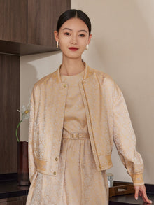 Song Brocade Silk Jacket | Golden