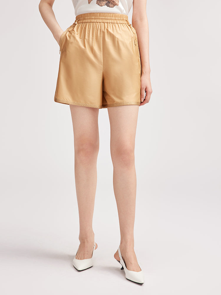 Silk Quark Shorts | Khaki