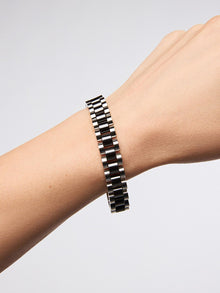 Ora Watch Strap Bracelet | Stainless Steel | Black Ceramic