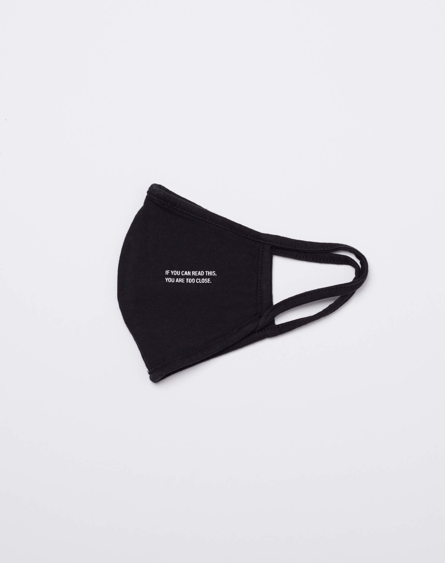 Unisex | Jersey "Too Close" Mask | Black