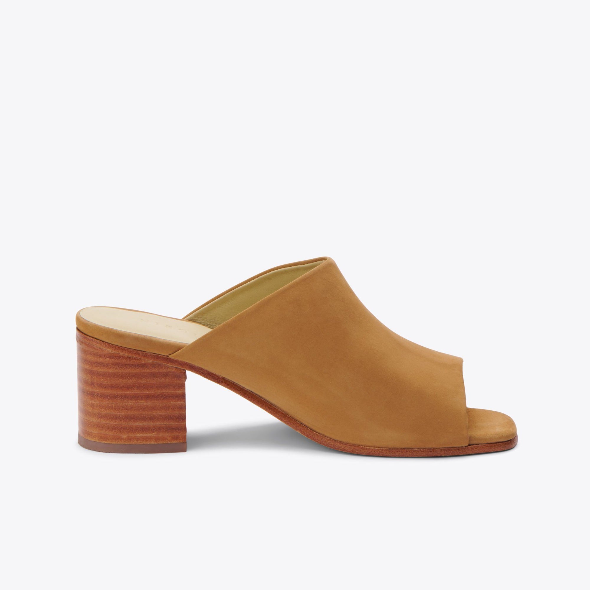 Paloma Open Toe Mule Sand Women's Leather Heel Nisolo