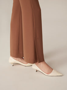 Triacetate Flare-Leg Pants | Brown
