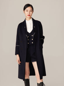Ngari Cashmere Coat | Navy