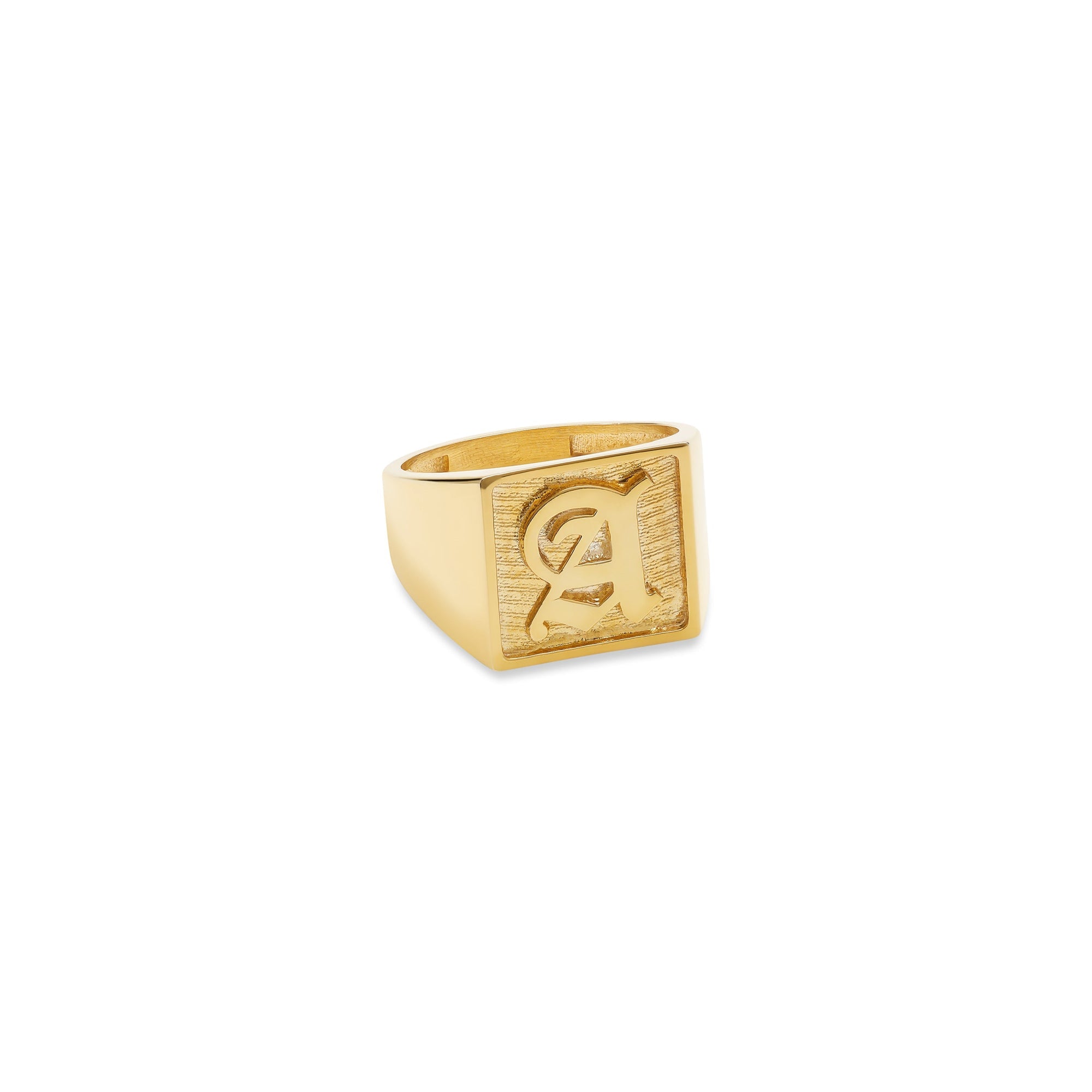 The Old English Square Signet Ring | Gold Vermeil | Size 5