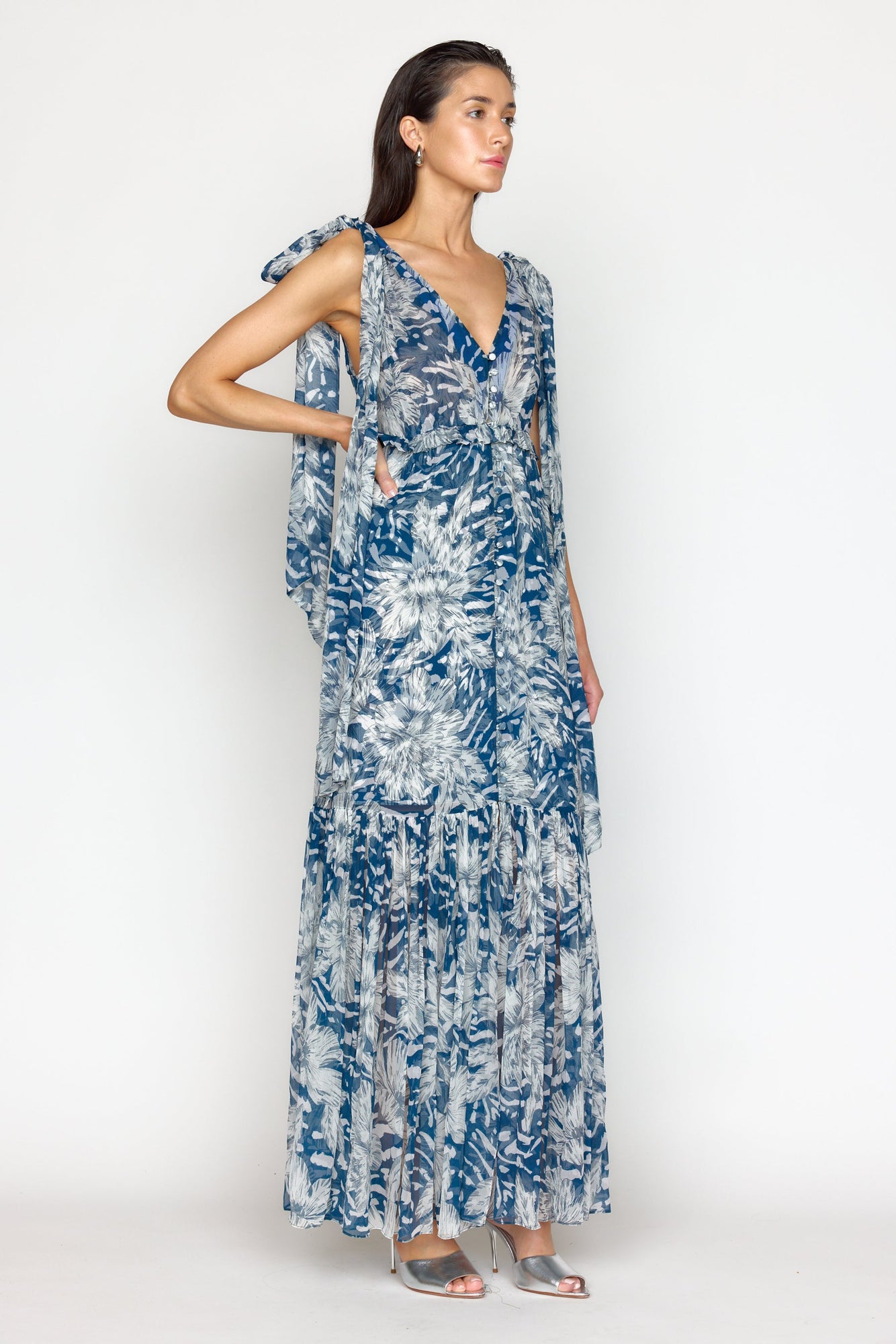 Misha Dress | Navy Lotus