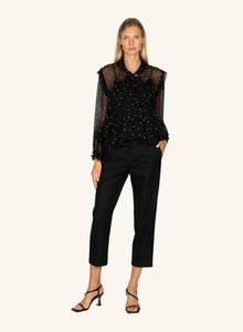 Avelina Blouse | Black Polka Dot