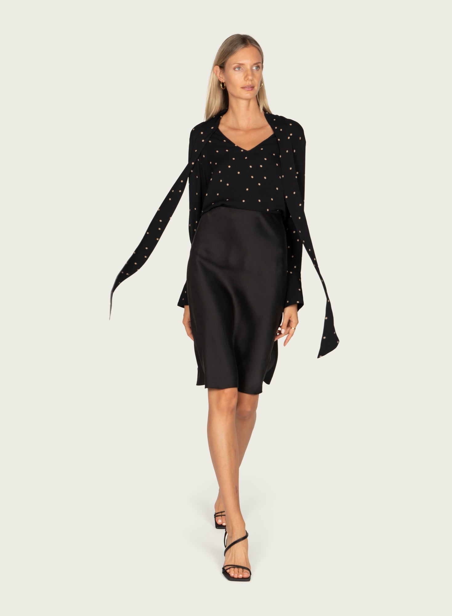 Rhiannon Blouse | Black Polka Dot