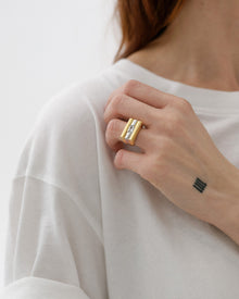 Tricolore Ring - Clear | Plated Gold