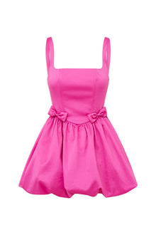 Bayer Satin Mini Dress | Fuchsia
