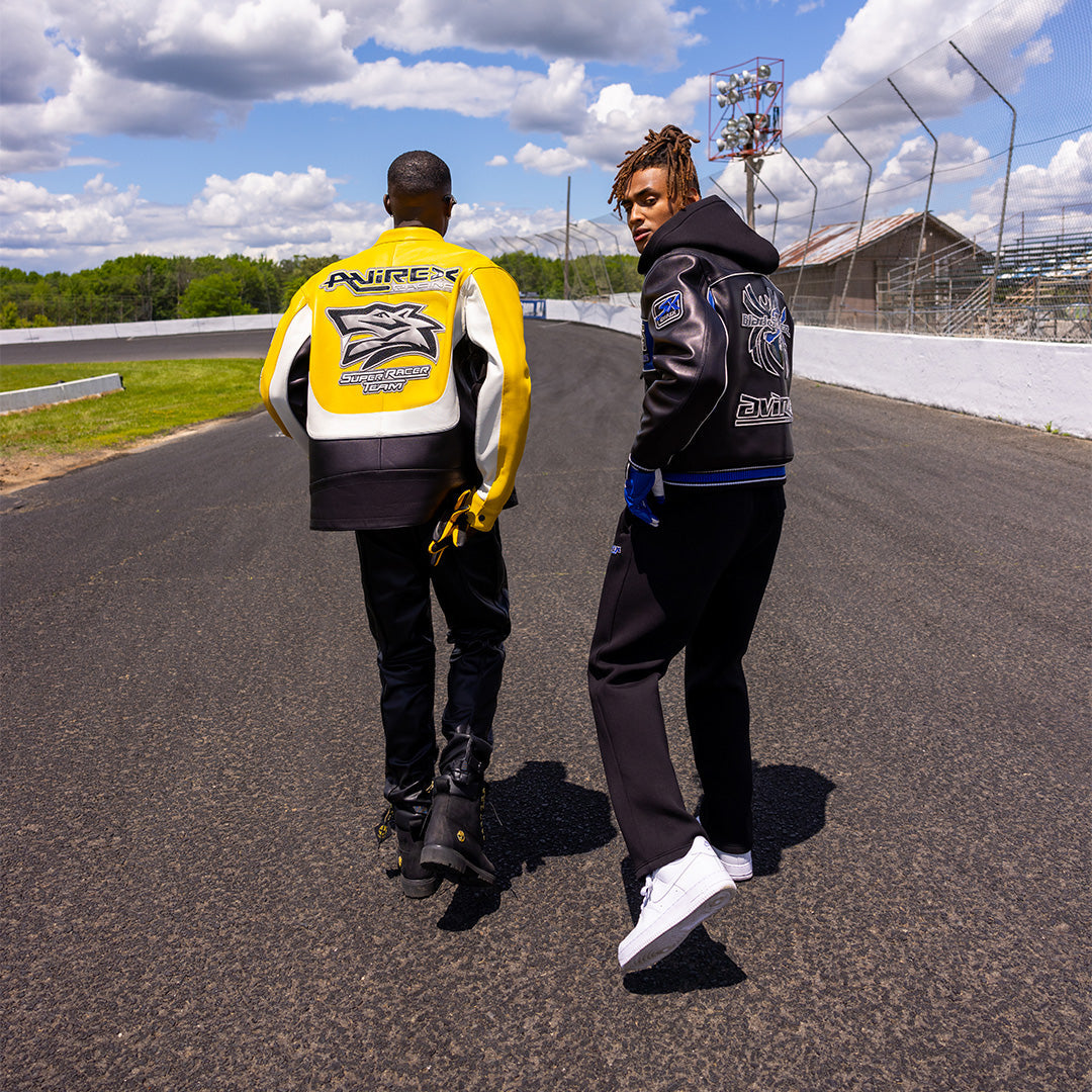 Black-Out Leather Racer Pant | Black