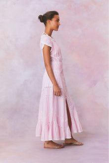 Womens | Remi Cotton Stripe Maxi Dress | Captiva Pink