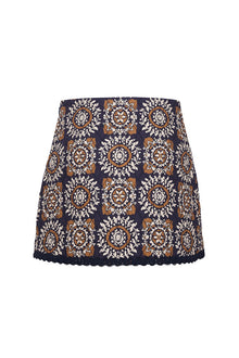 Chrissy Skirt | Blue Medallion Tile