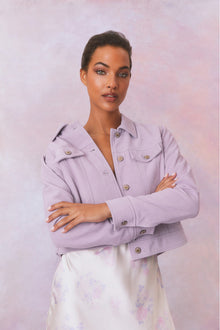 Womens | Seattle Leather Pastel Jacket | Lilac