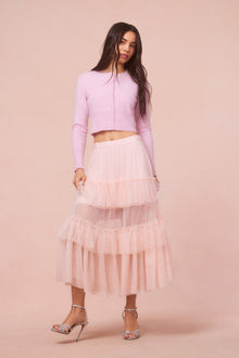 Parriott Tulle Maxi Skirt | Pale Blush