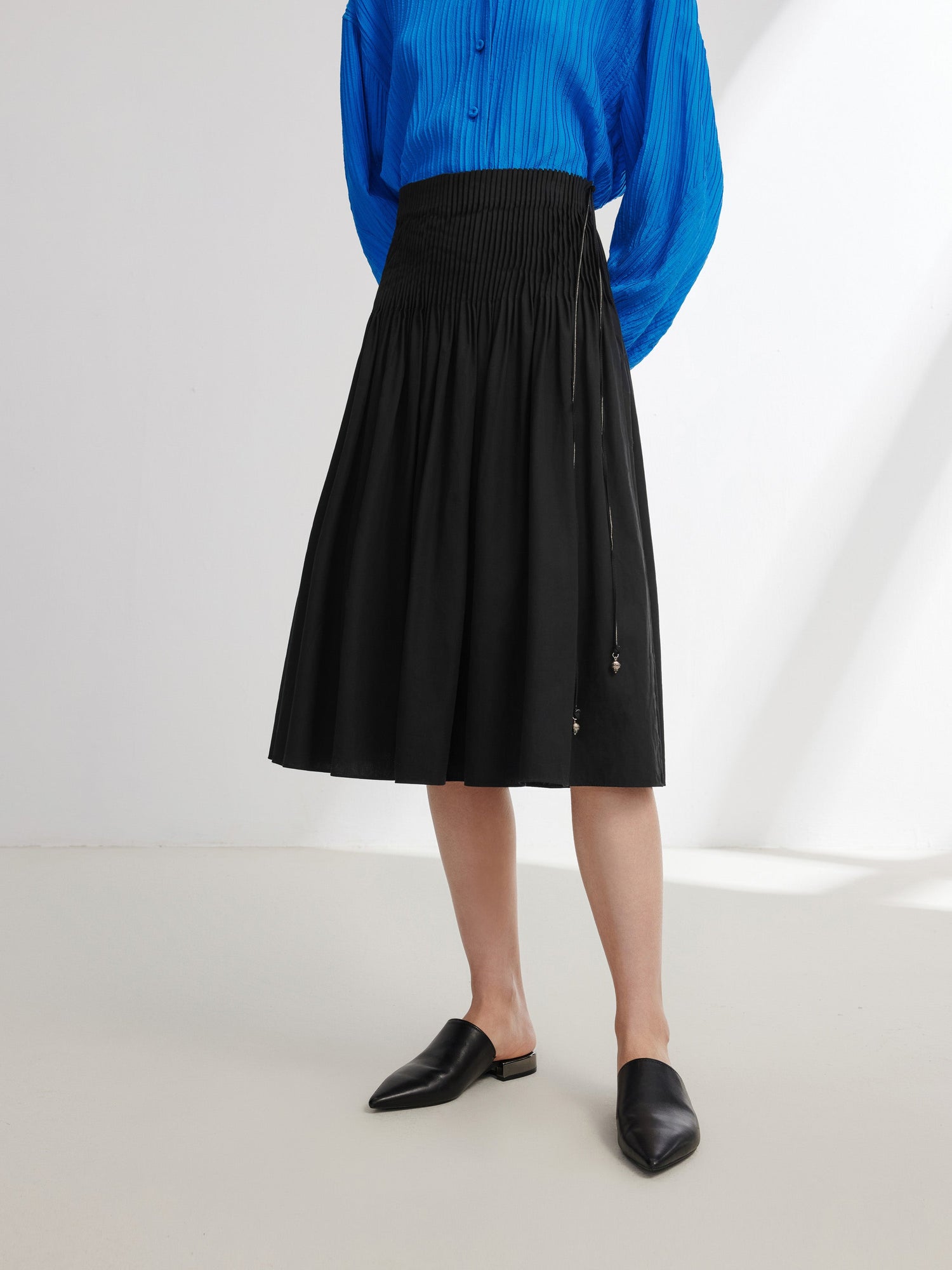 Cotton A Skirt | Black