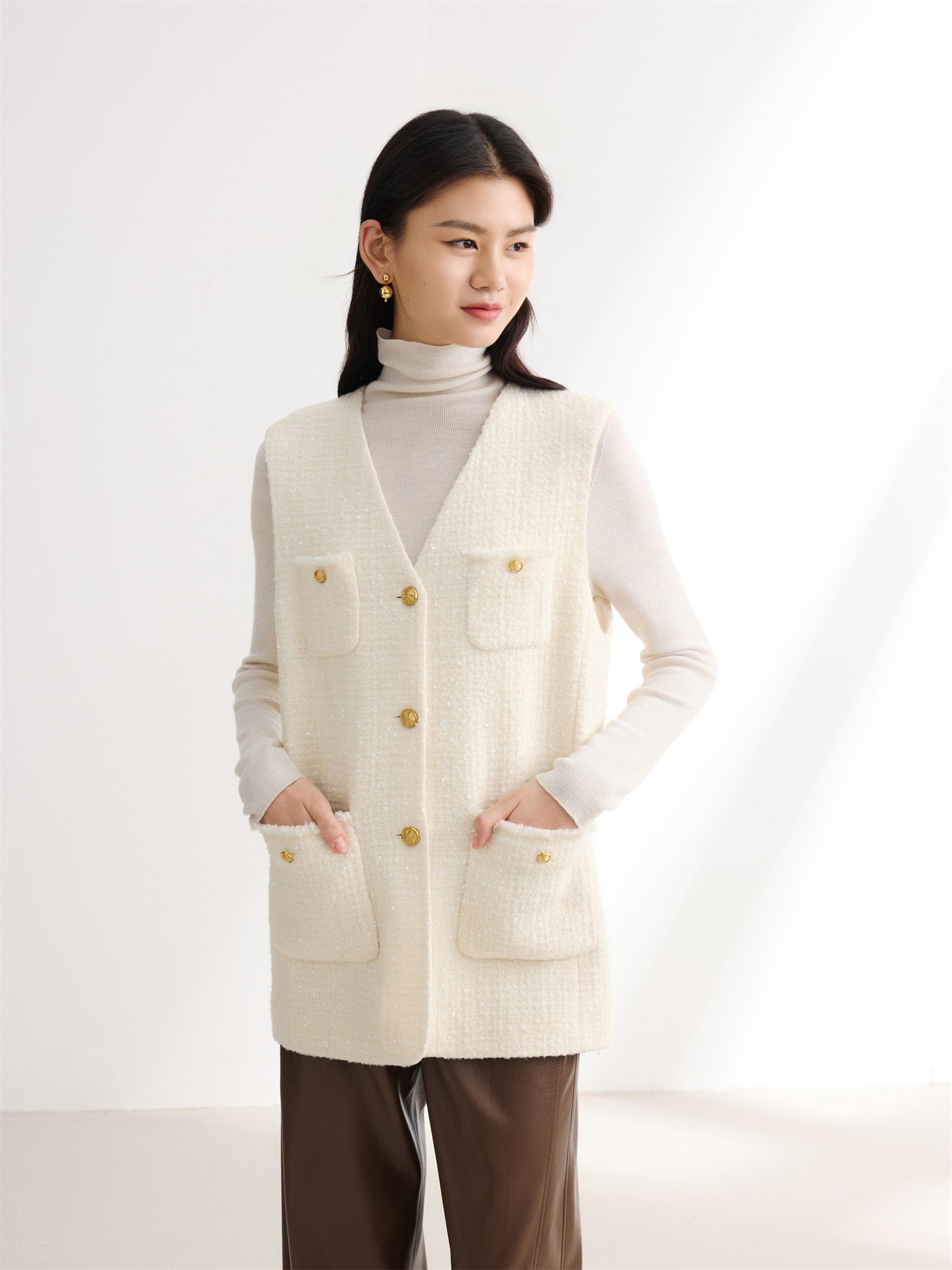 Yak Wool Vest | White