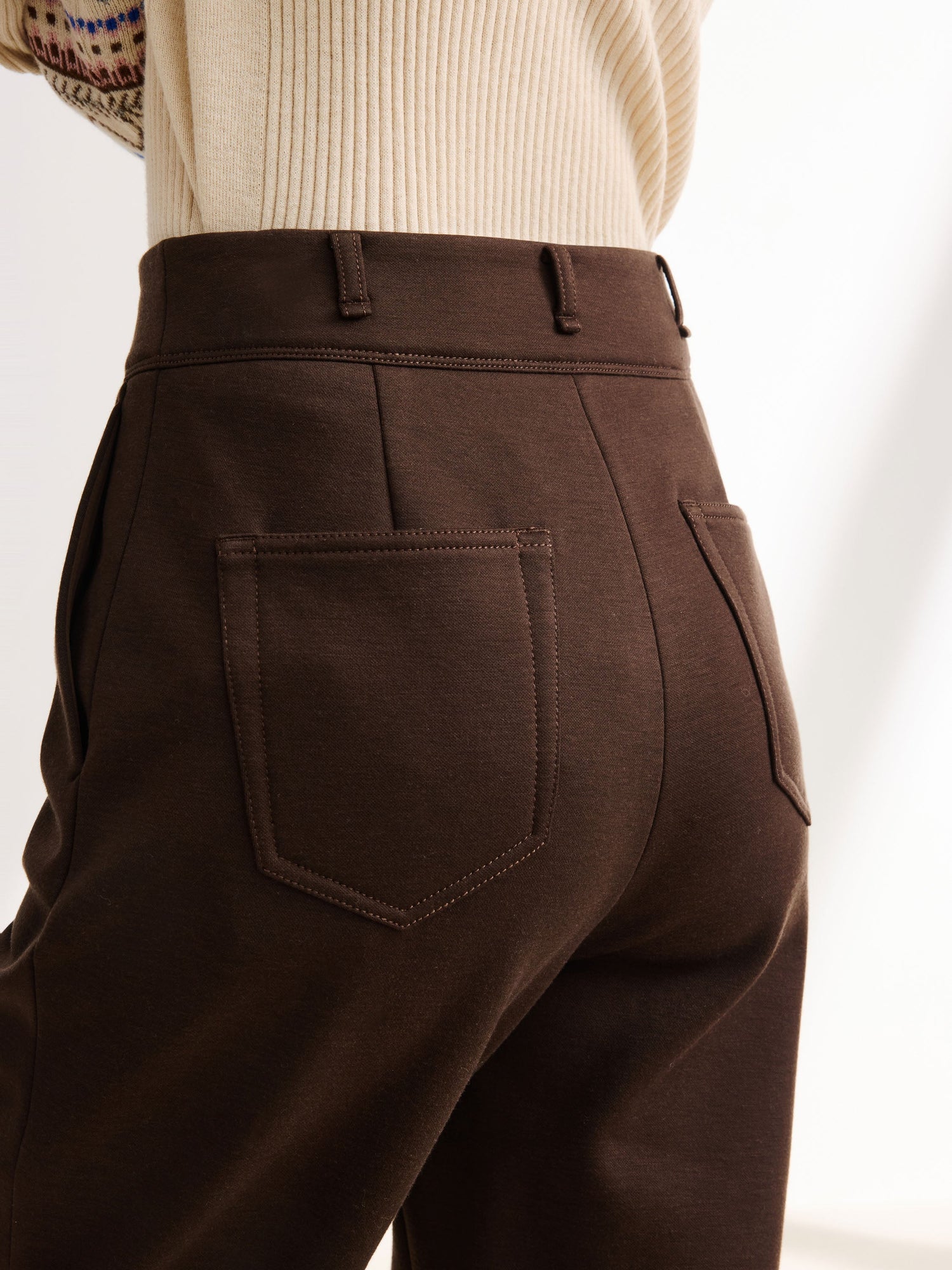 TENCEL Wool Pants | Brown