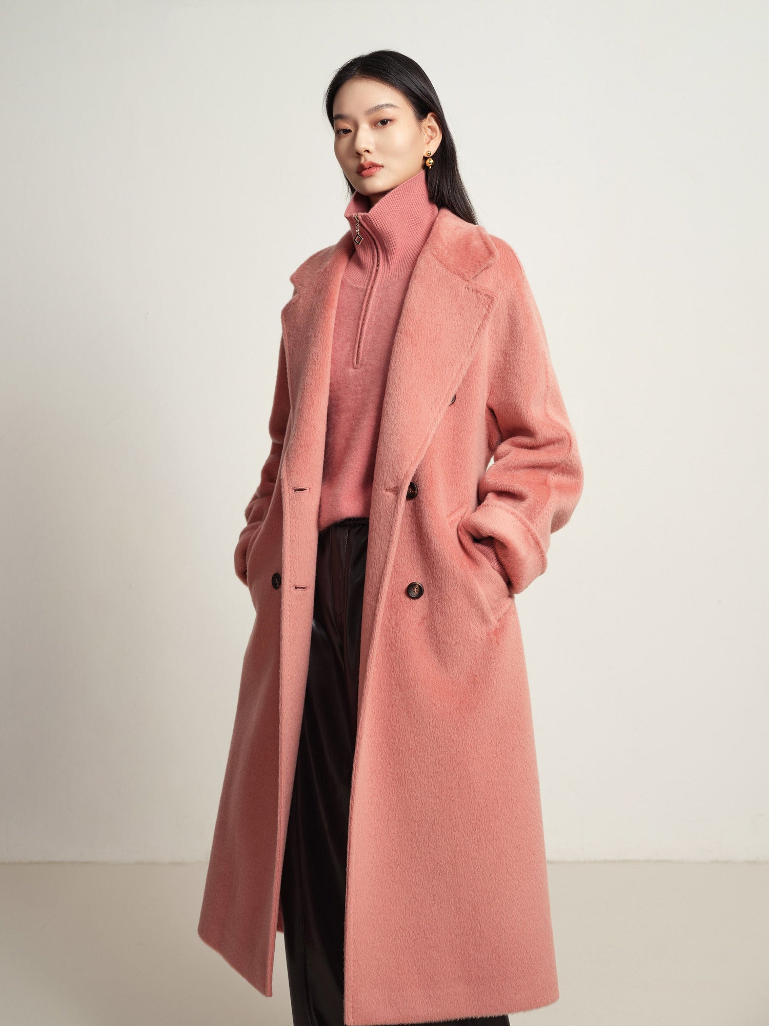 Wool Coat | Pink