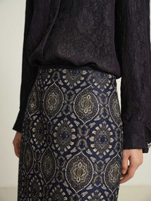 Ethnic Skirt | Navy