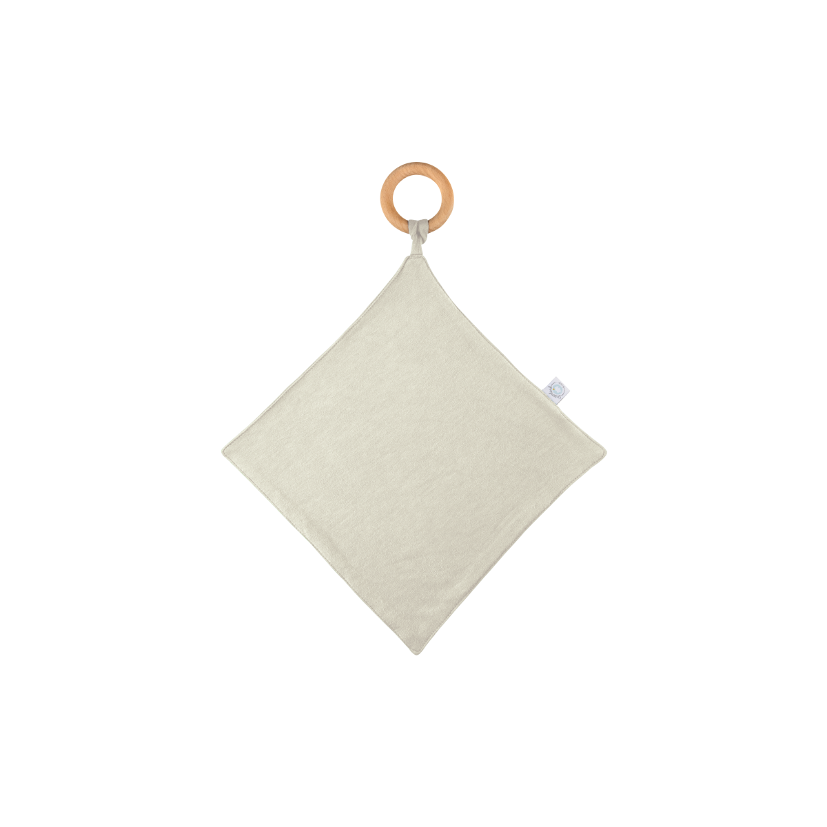 Bamboo Lovey w/ Teething Ring | Oat