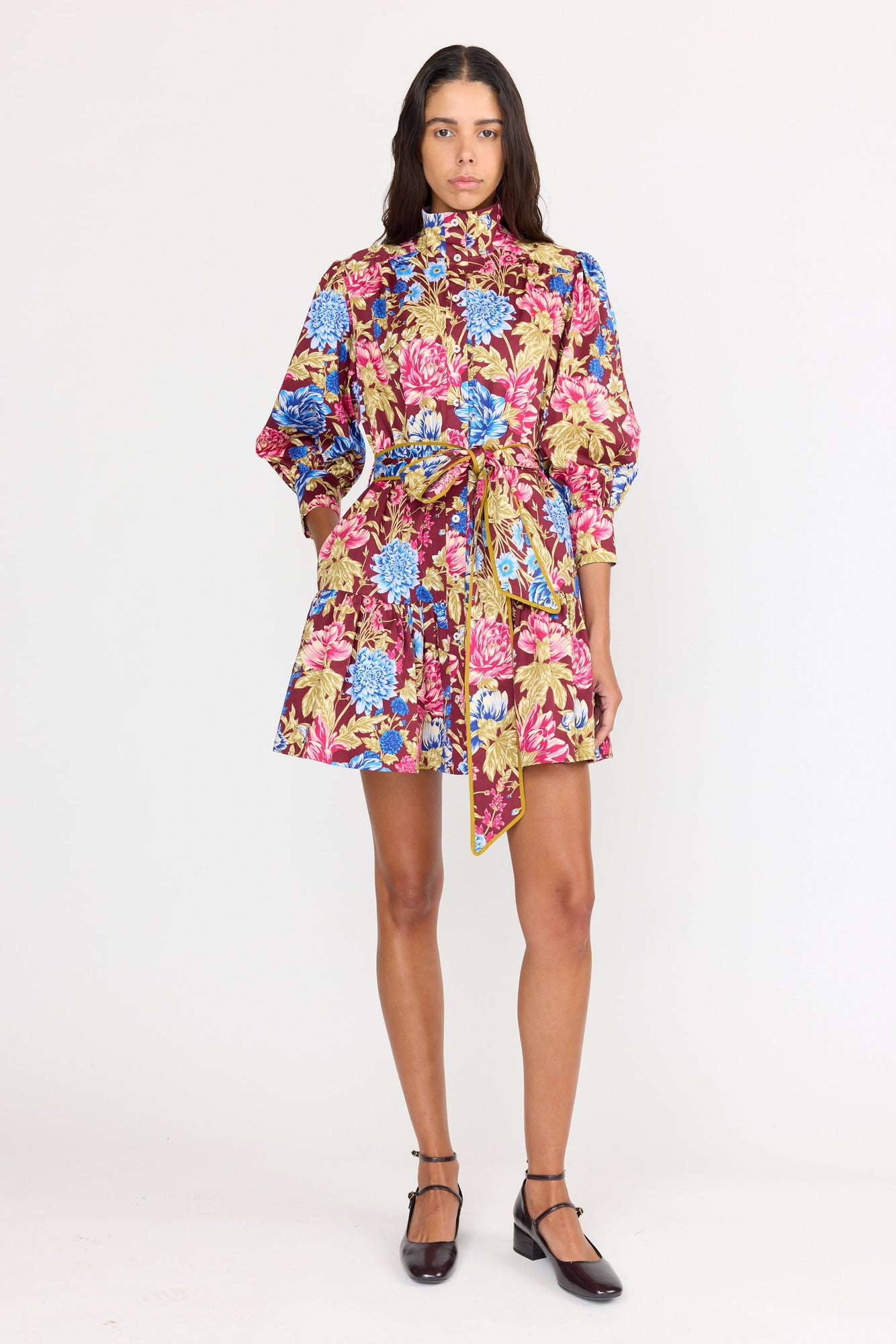 Emi Dress | Carmine Floral