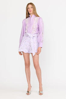 Peri Short | Lilac Embroidery