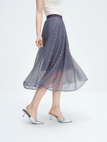 Slimming Tulle Skirt | Navy