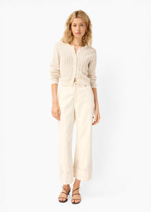 Dresden Cropped Cardigan | Macadamia