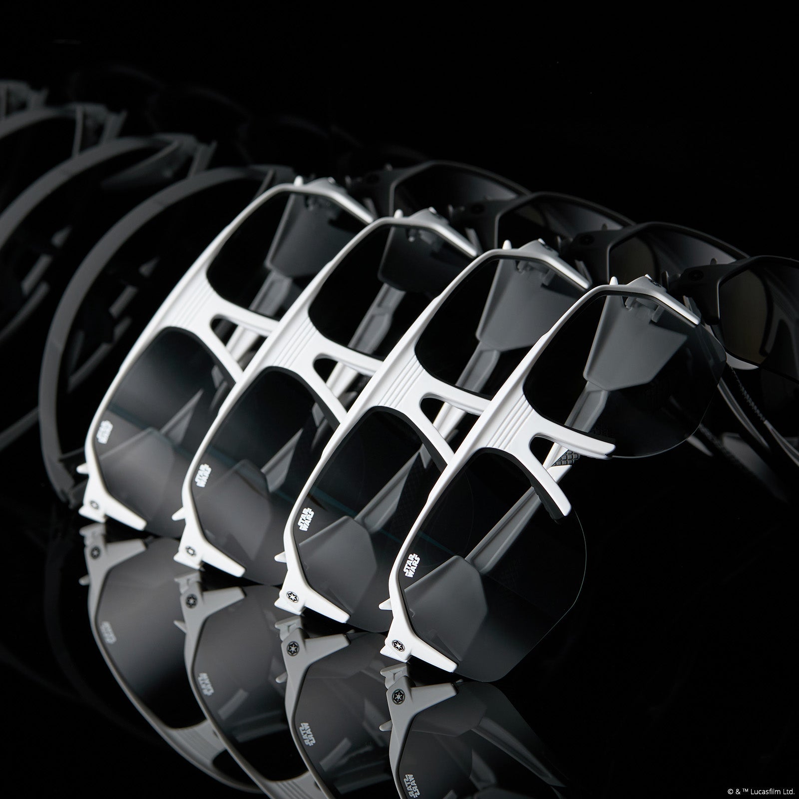 Unisex | Stormtrooper Sport Sunglasses | Galactic White | Category 3 Dark Grey Polarized Lenses