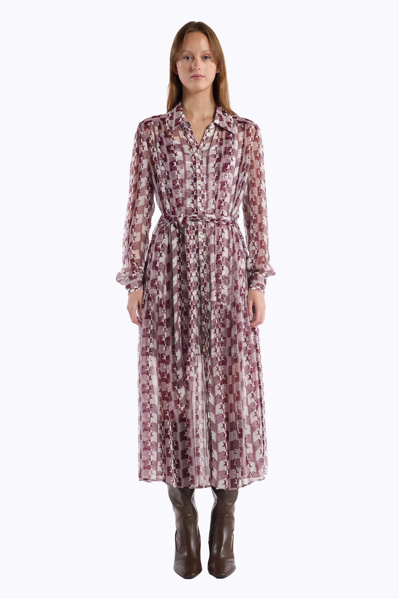 Kristen Dress | Burgundy Nova