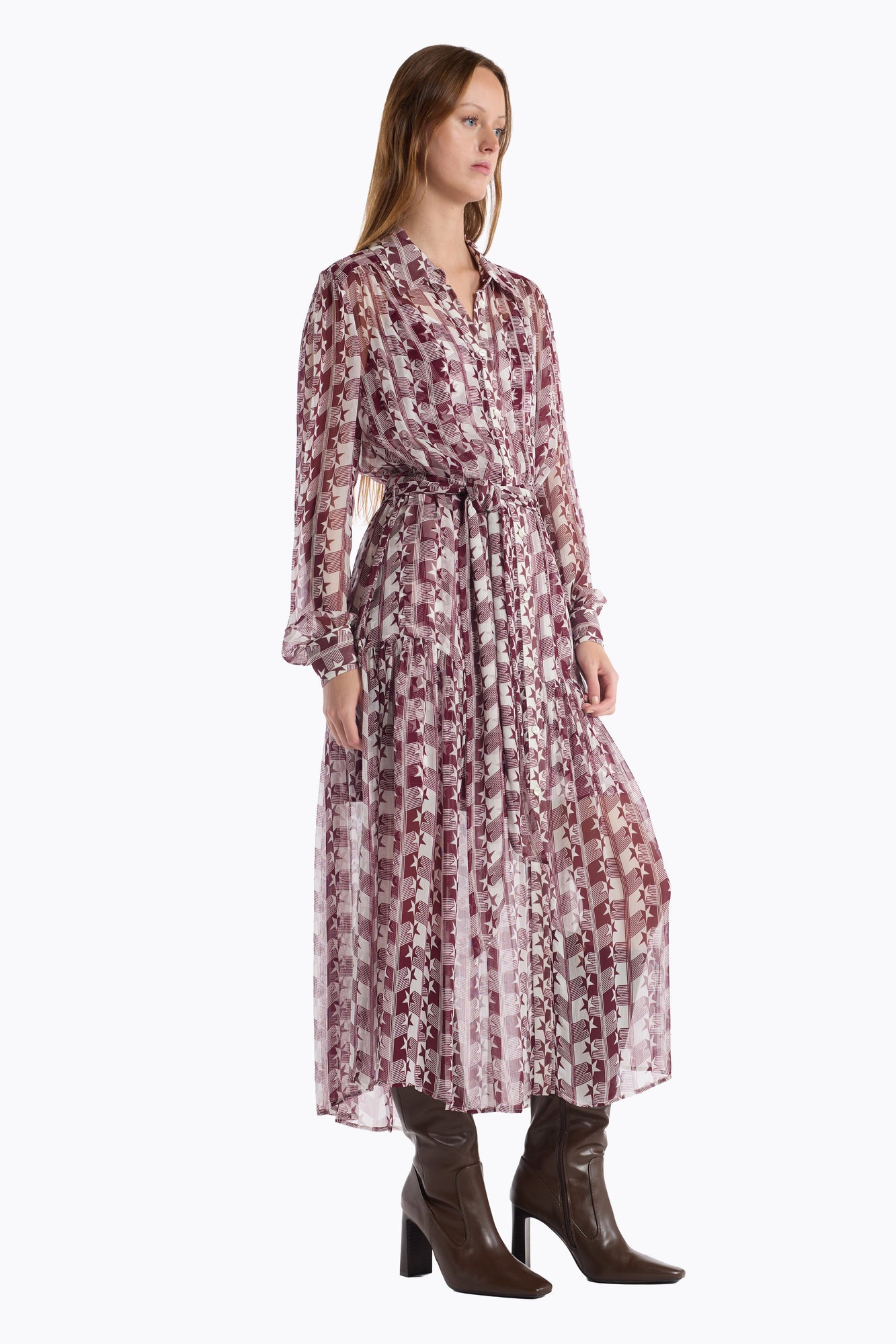 Kristen Dress | Burgundy Nova