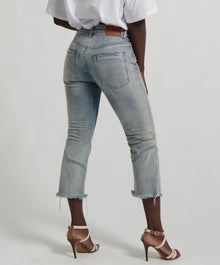 Kicks Low Waist Kick Flared Denim Jeans | Blue Storm