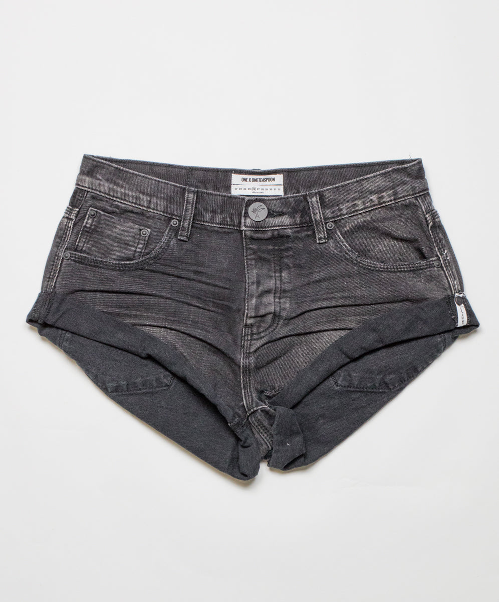 Bandits Low Waist Denim Shorts | Archived Double Bass Black