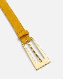 No. 10 Belt | Mustard Suede/Gold