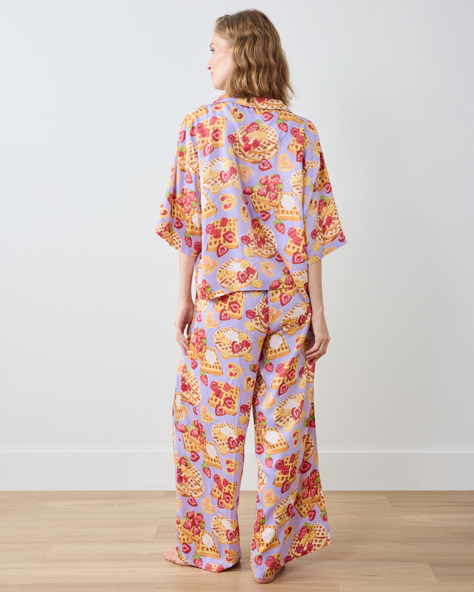 Waffles In Bed - Eco Satin Wildest Dream Set - Lavender - Printfresh