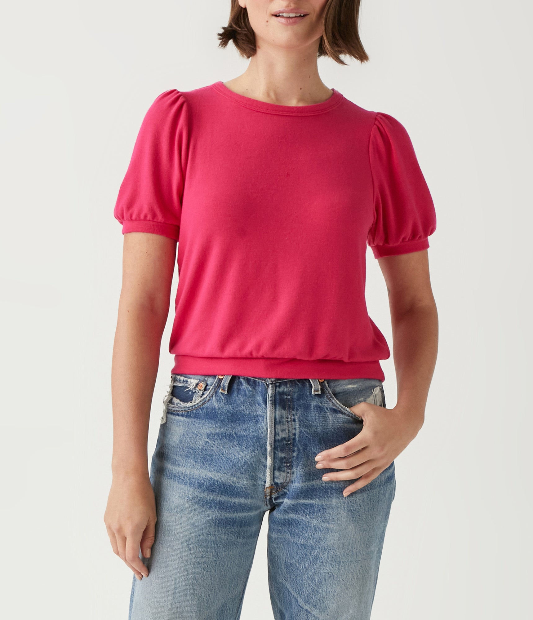 Elise Puff Sleeve Top | Dark Voltage