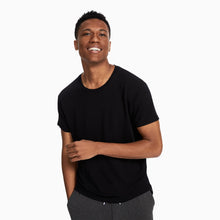Modal French Terry Lounge Tee | Black