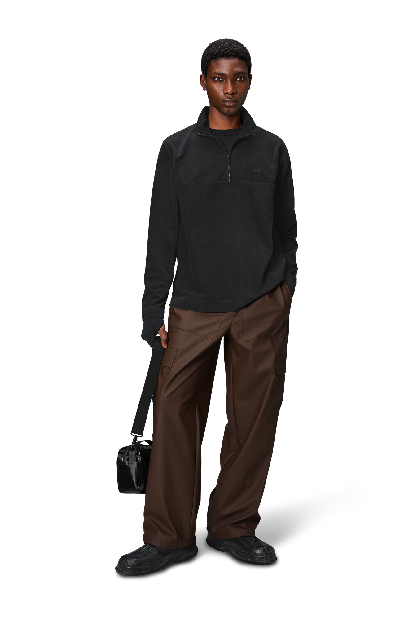 Unisex | Addis Fleece Half Zip | Black