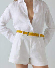 No. 10 Belt | Mustard Suede/Gold