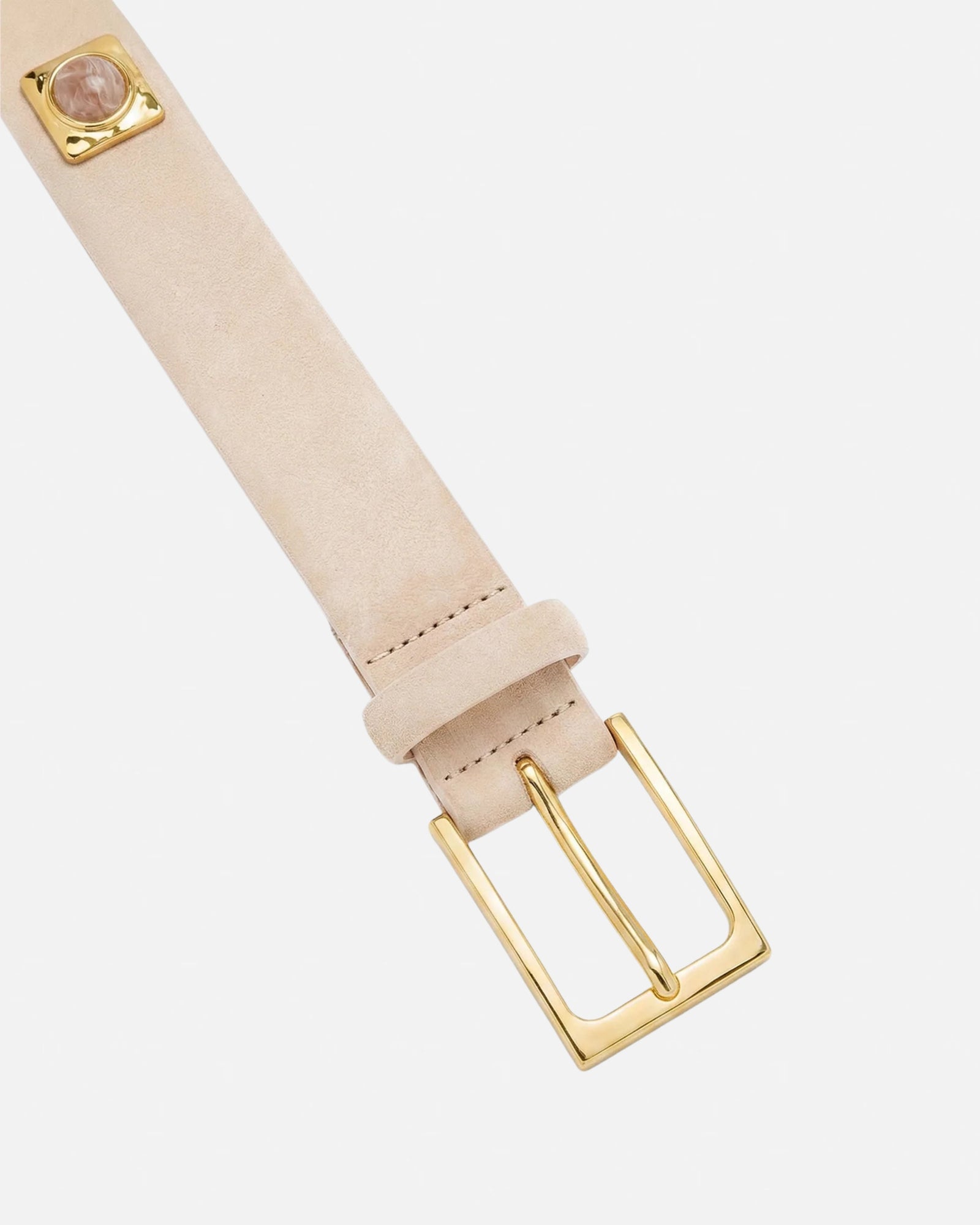 No. 2 Belt | Cream/Gold