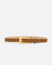 No. 10 Belt | Caramel Suede/Gold