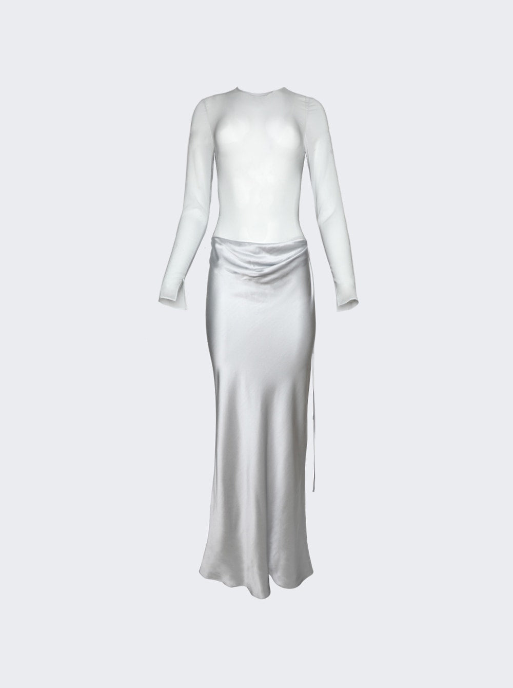 Women | Christopher Esber | Sheer Torso Dress | Silver