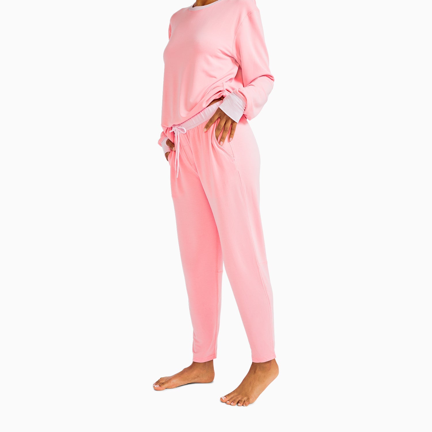 Modal French Terry Long House Shorts | Flamingo/Taffy