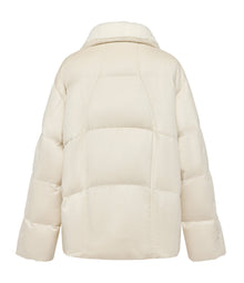 Mulberry Silk Down Jacket | Beige