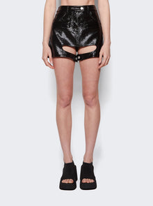 Women | Courrèges | Chaps Vinyl Skirt | Black
