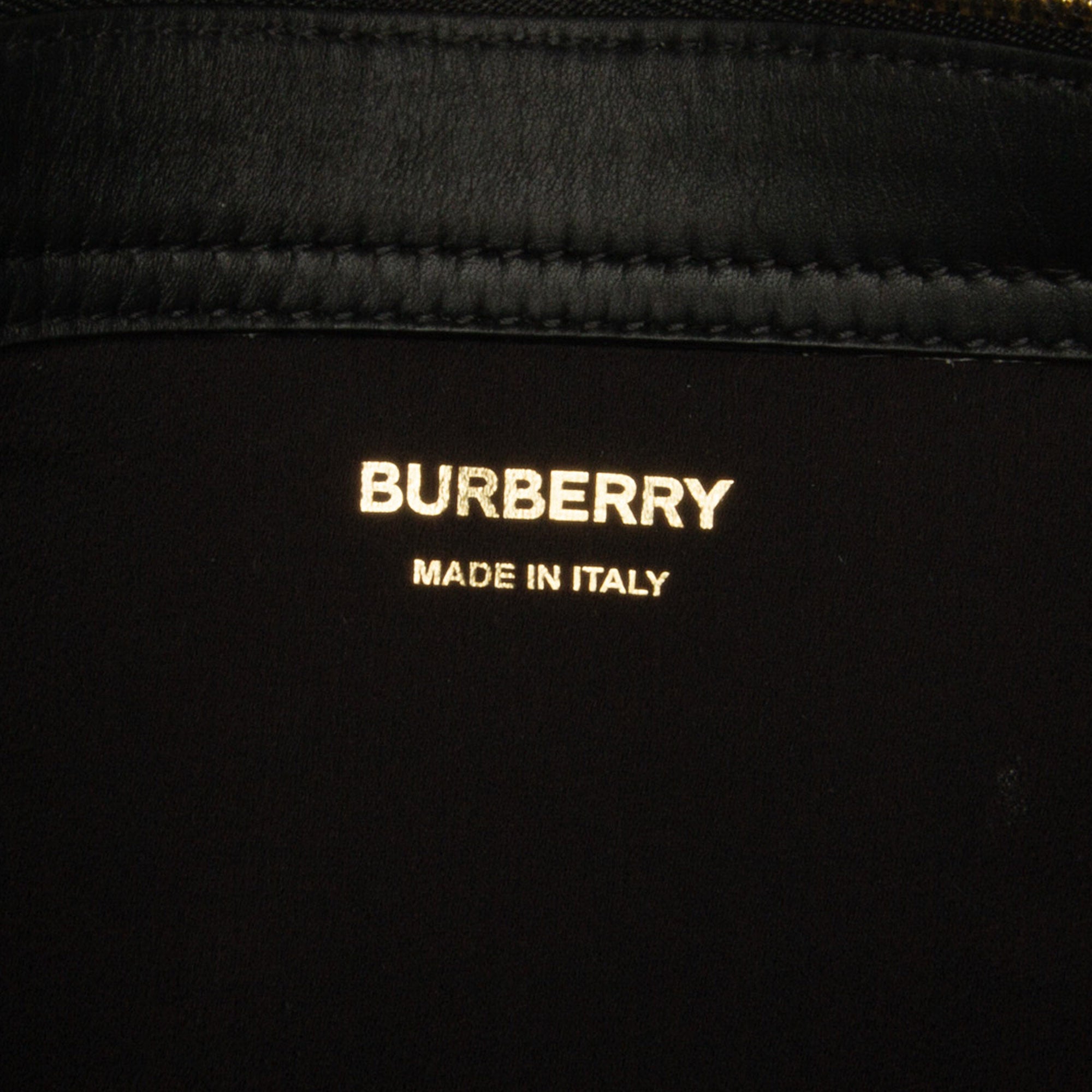 Burberry | Pre-Owned Lambskin Olympia Scarf Tote | Black