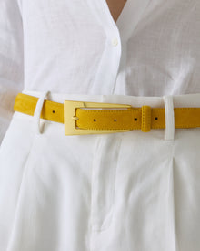 No. 10 Belt | Mustard Suede/Gold