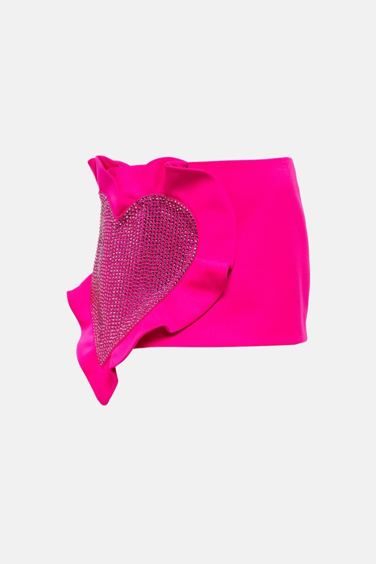 Heart Ruffle Mini Skirt | Fuchsia