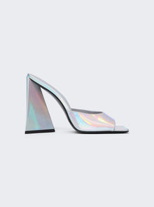 Women | The Attico | Devon Mule 115mm | Holographic Silver